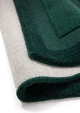 Stacked Border - Dark Green - Pheonox Rugs