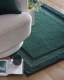 Stacked Border - Dark Green - Pheonox Rugs