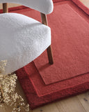 Stacked Border - Wine Red - Pheonox Rugs