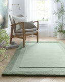 Stacked Border - Soft Green - Pheonox Rugs