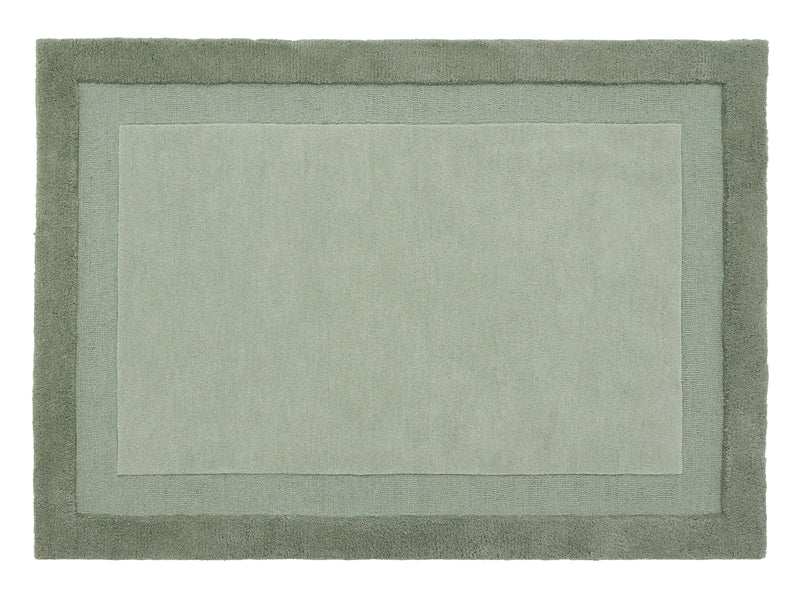 Stacked Border - Soft Green - Pheonox Rugs