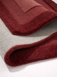 Stacked Border - Wine Red - Pheonox Rugs