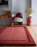 Stacked Border - Wine Red - Pheonox Rugs