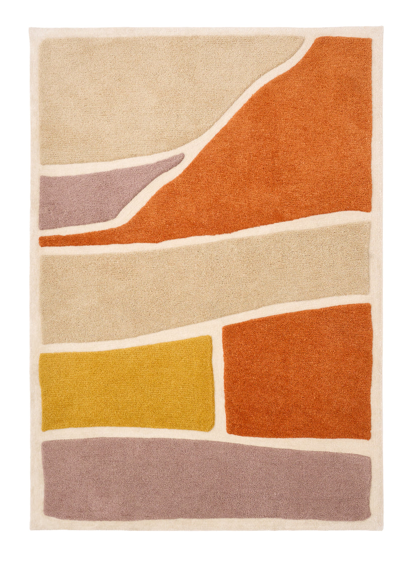 Strata - Terracotta / Beige - Pheonox Rugs