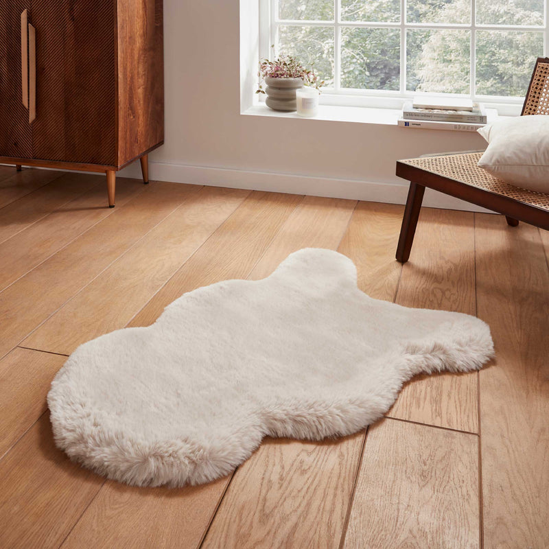Super Teddy - Faux Sheepskin - Plain Shaggy - Beige