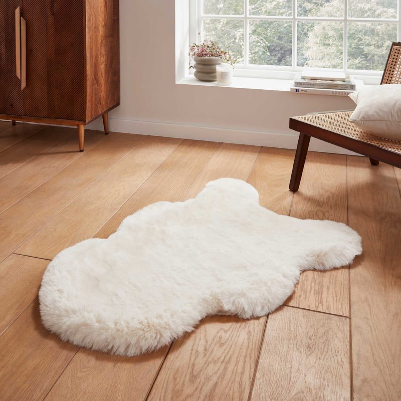 Super Teddy - Faux Sheepskin - Plain Shaggy - Ivory