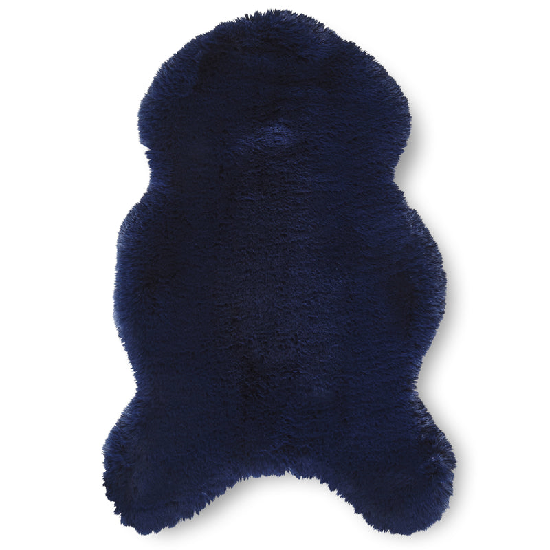 Super Teddy - Faux Sheepskin - Plain Shaggy - Navy