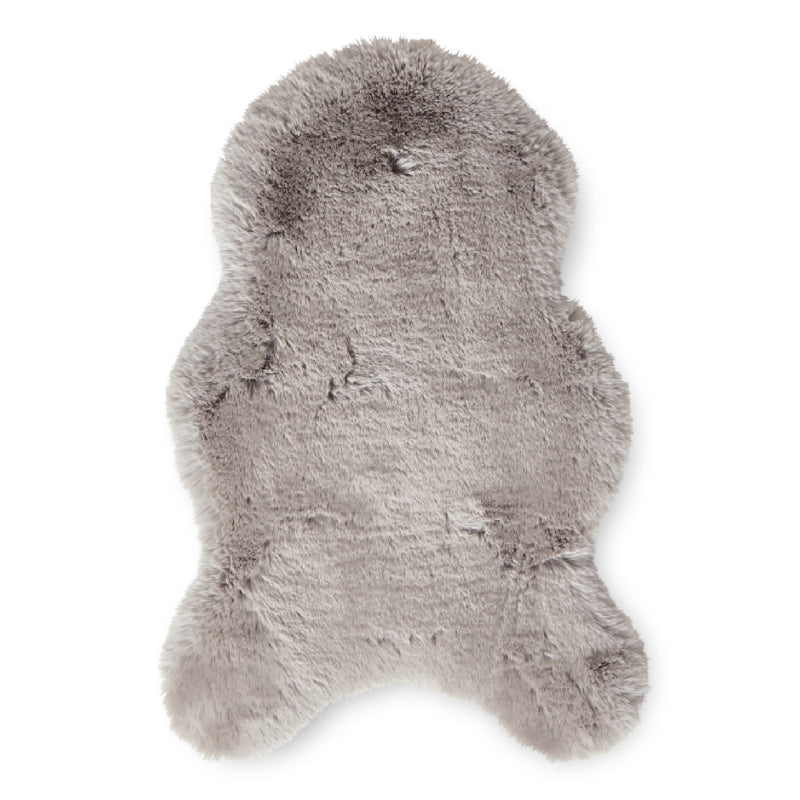 Super Teddy - Faux Sheepskin - Plain Shaggy - Silver
