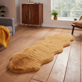 Super Teddy - Faux Sheepskin - Plain Shaggy - Mustard
