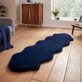 Super Teddy - Faux Sheepskin - Plain Shaggy - Navy