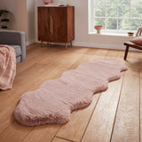 Super Teddy - Faux Sheepskin - Plain Shaggy - Rose