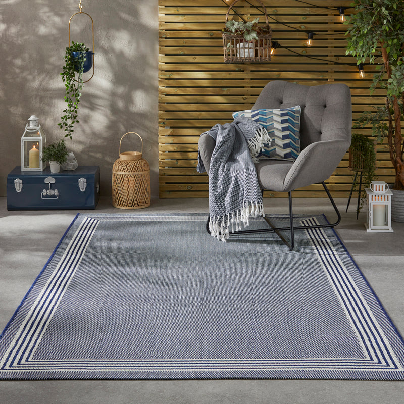 Terrazzo - TRZ02- Blue- Indoor / Outdoor -    Rama (Concept Looms)