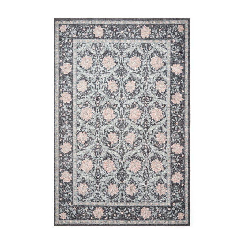Versailles - H1424 - Dark Blue  - Washable - Think Rugs