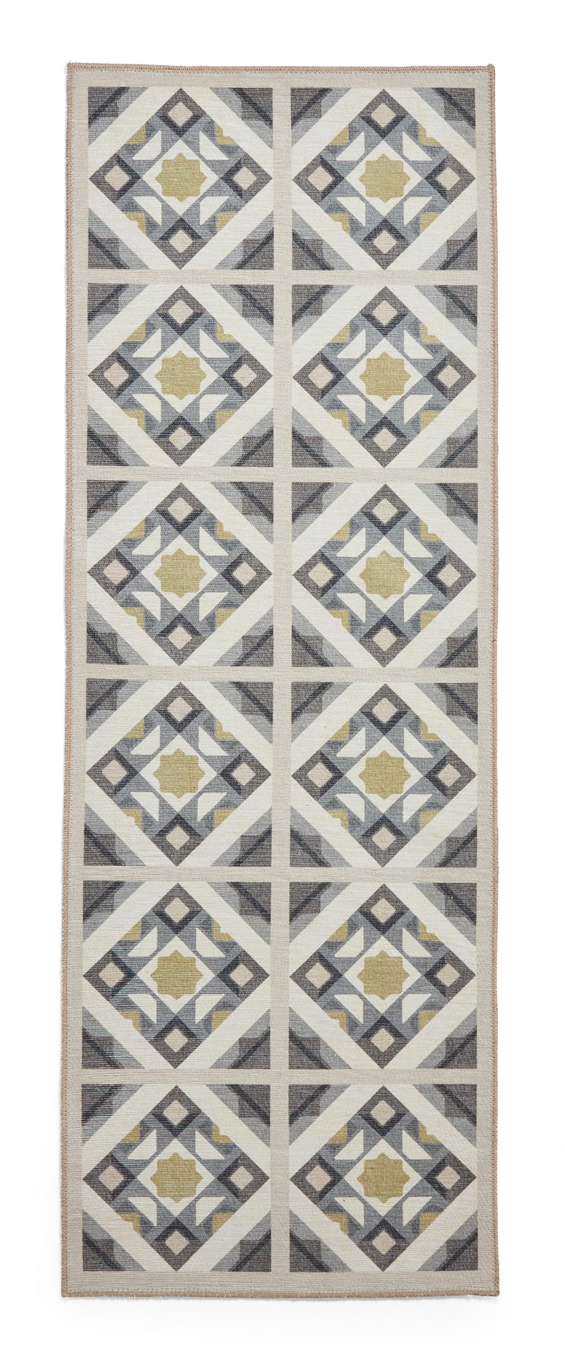 Victoria - Washable - Grey / Yellow- H1187