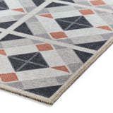 Victoria - Washable - Grey / Orange- H1190