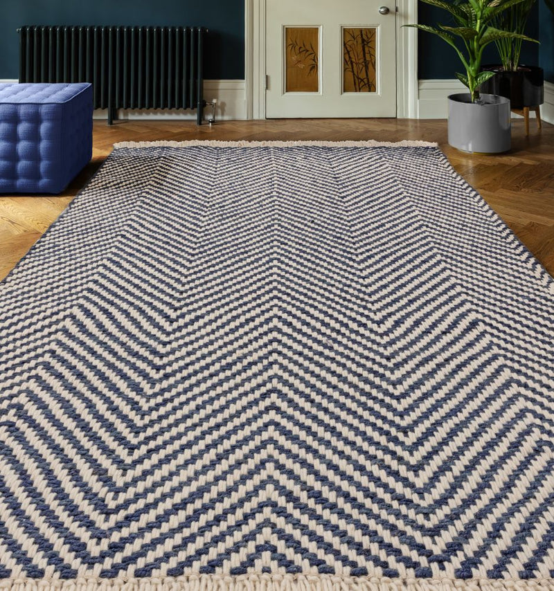 Vigo-  Natural Weaves - Navy -   Asiatic London