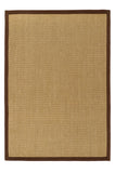 Sisal Neutrals- Warm Natural - Dark Brown Border -  Origins-  Phoenox Rugs