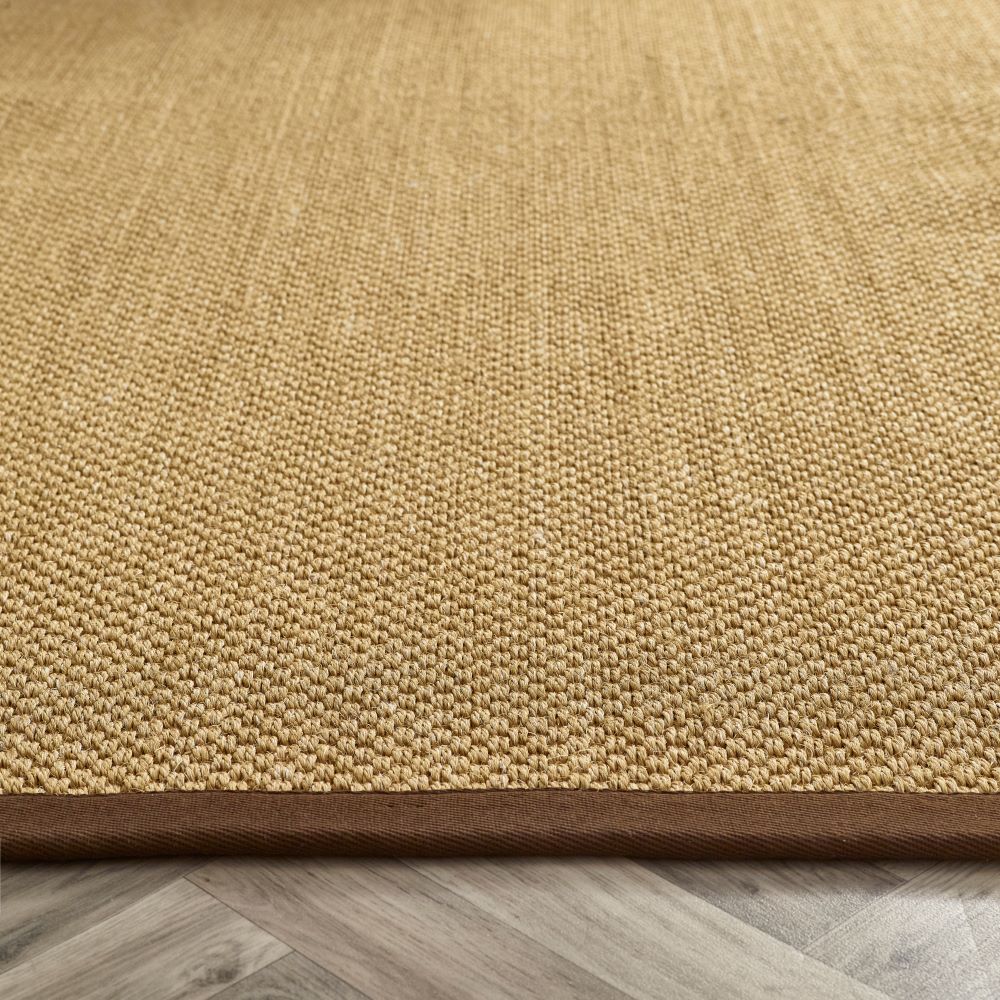 Sisal Neutrals- Warm Natural - Dark Brown Border -  Origins-  Phoenox Rugs