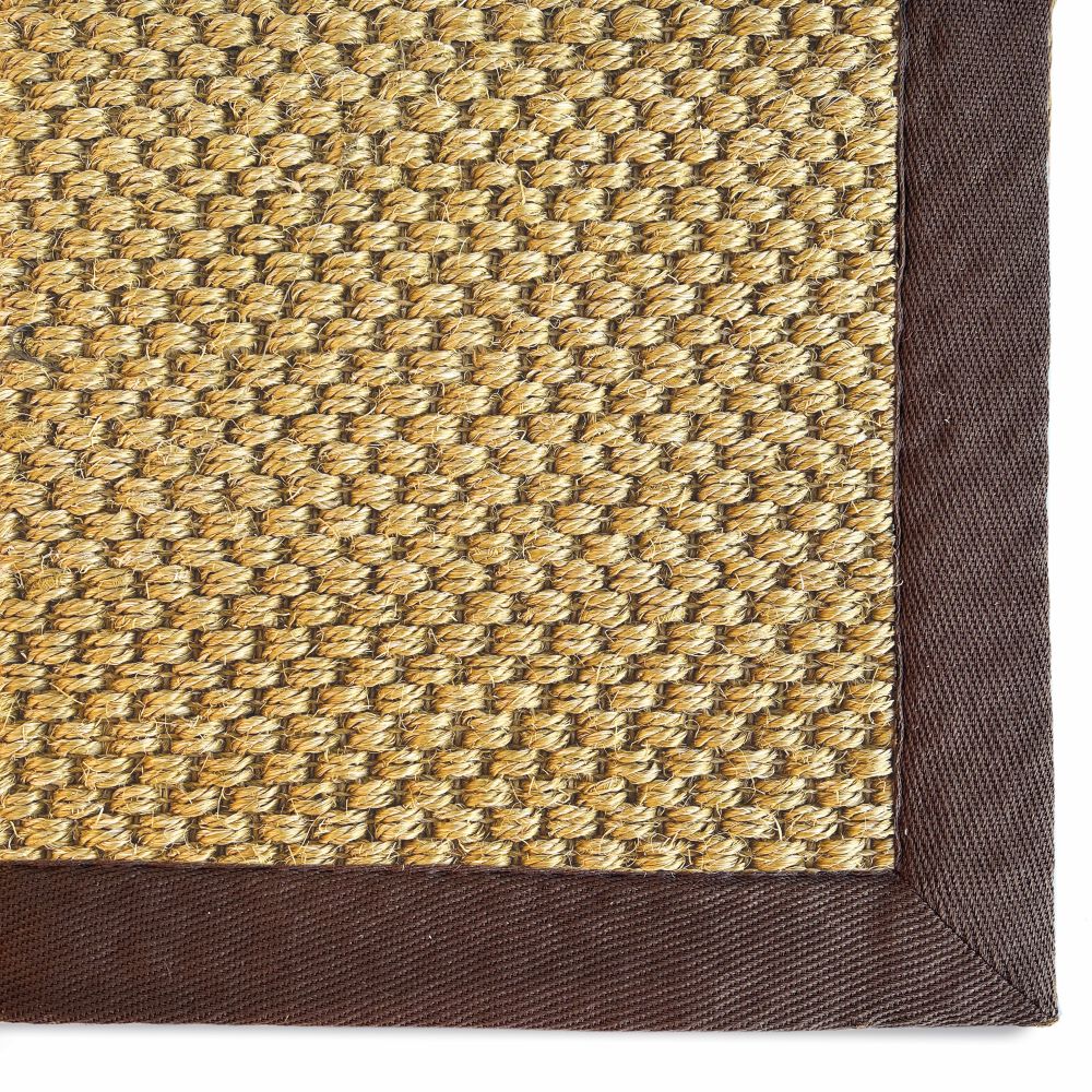 Sisal Neutrals- Warm Natural - Dark Brown Border -  Origins-  Phoenox Rugs