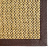 Sisal Neutrals- Warm Natural - Dark Brown Border -  Origins-  Phoenox Rugs