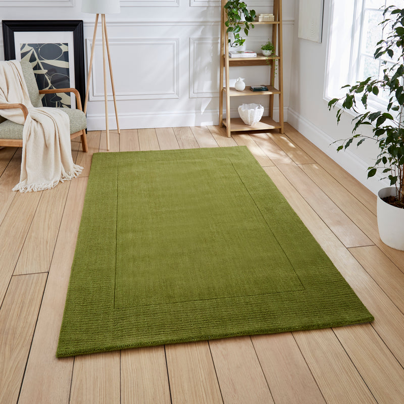 Windsor Wool Border - Green - Think Rugs