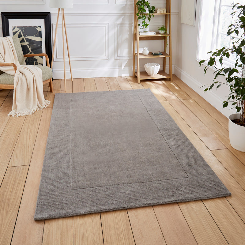Windsor Wool Border - Grey - Think Rugs