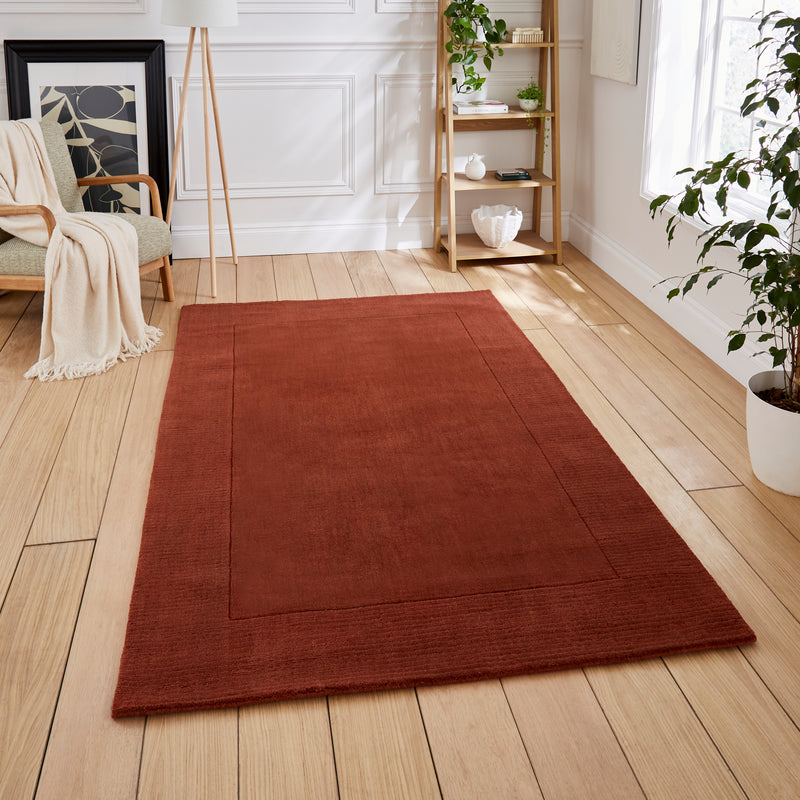Windsor Wool Border - Terracotta - Think Rugs