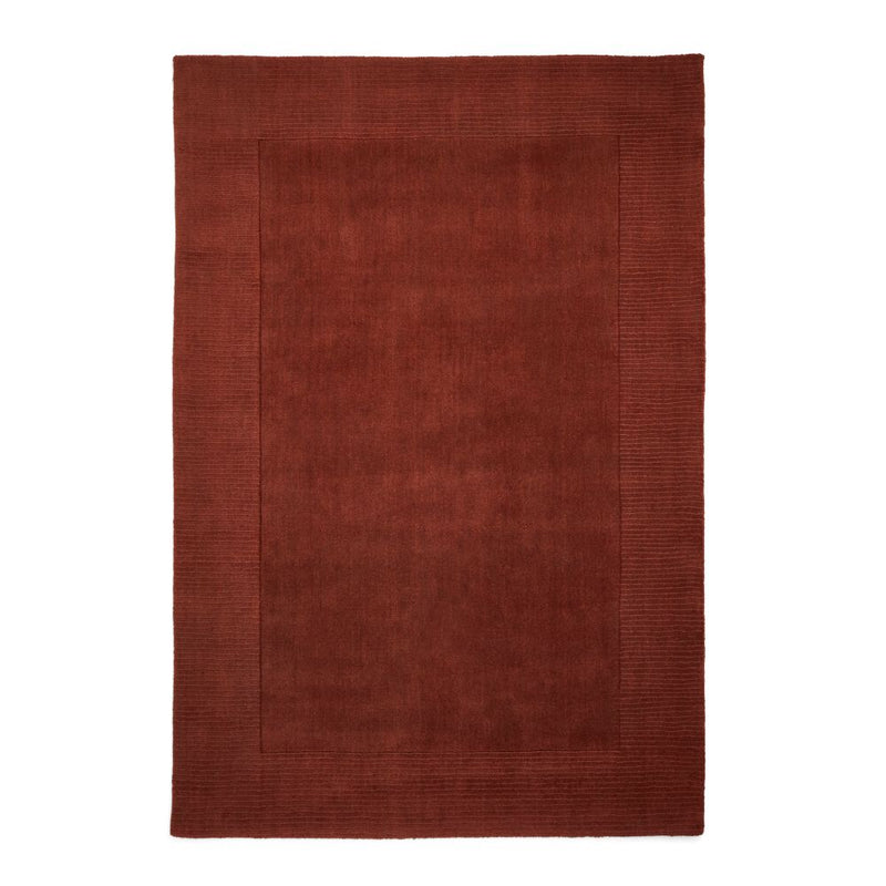 Windsor Wool Border - Terracotta - Think Rugs