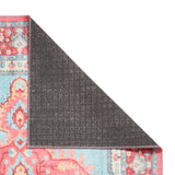 Zahra - Washable - S0063 - Blue / Red - Think Rugs