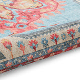 Zahra - Washable - S0063 - Blue / Red - Think Rugs
