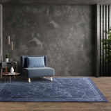Zehraya - ZE02-  Ink Blue Border - Asiatic London