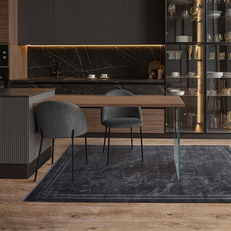 Zehraya - ZE03-  Grey Border - Asiatic London