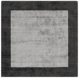 BLADE BORDER RUGS (SQUARE RUGS AVAILABLE) CHARCOAL SILVER -AC