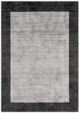BLADE BORDER RUGS (SQUARE RUGS AVAILABLE) CHARCOAL SILVER -AC
