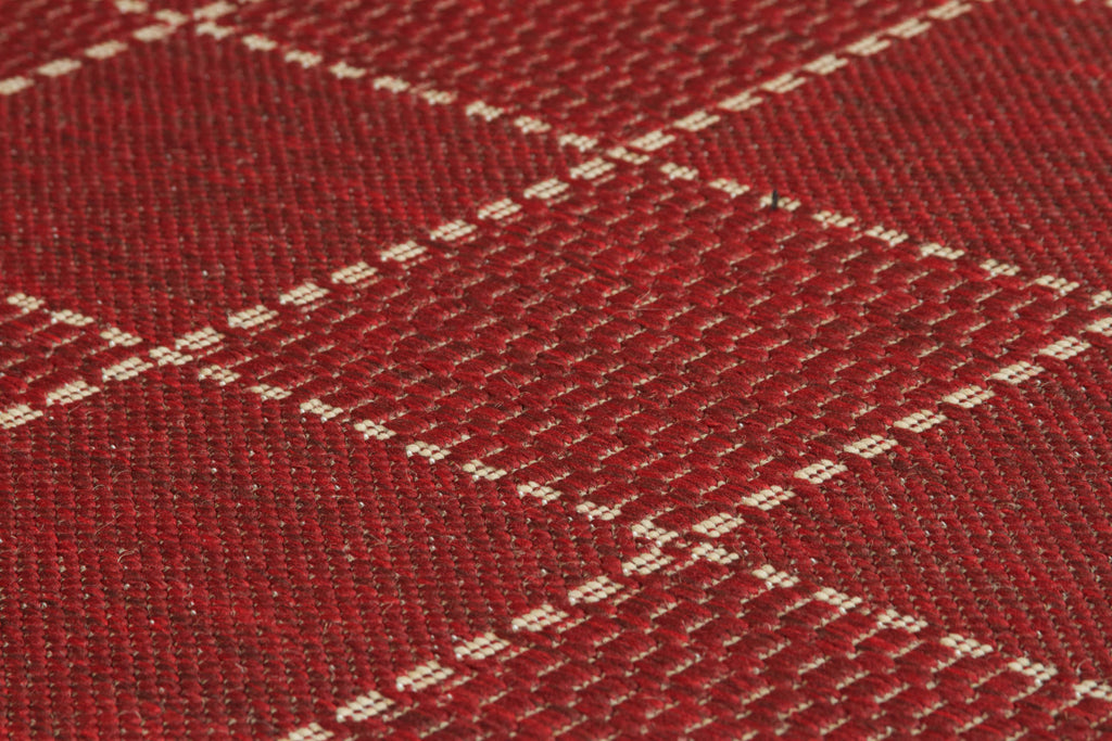 Checked Flatweave (Super Sisalo) - Red- OW