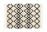 Morocco With Fringe - Ivory/Charcoal -  OR